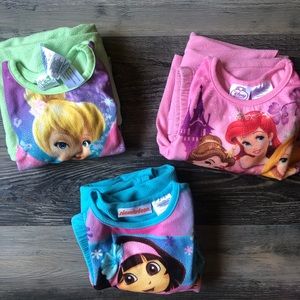 Girls 3T fleece pajama sets